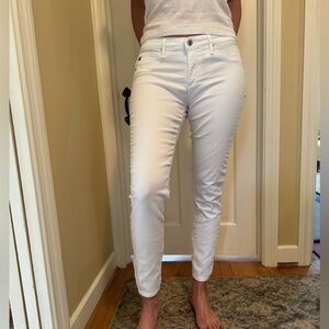 AG - The Legging Ankle white denim skinny jean